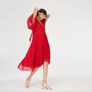 Club Monaco Zorbina Pleated Midi Dress